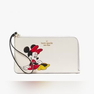 Kate Spade New York X Disney Minnie Medium L-Zip Wristlet